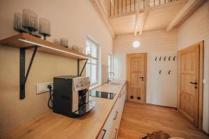 Kuchyň nebo kuchyňský kout v ubytování Apartman s výhledem