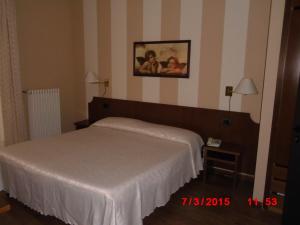 Postel nebo postele na pokoji v ubytování Albergo Ponte Vecchio
