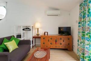 a living room with a couch and a television at Urban Cabin in Vila Nova de Gaia