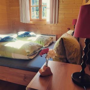 Ένα ή περισσότερα κρεβάτια σε δωμάτιο στο Marhütte