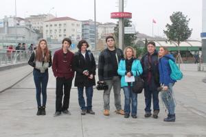 a group of people standing on a bridge at Sweet Home Kadıköy in Istanbul