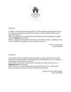 a letter of intent template screenshot of a document at Ancora apartment Anja in Novi Sad
