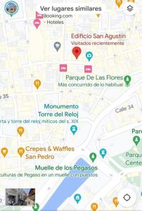 a map of a city with a lot of buildings at Apartamento - Centro Histórico 209 San Agustin in Cartagena de Indias