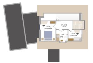 a floor plan of a house at Reetdorf Geltinger Birk Atelierhaus Schilfinsel in Nieby