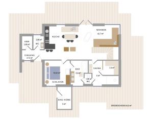 Floor plan ng Reetdorf Geltinger Birk Künstlerkate Sandkoppel