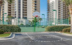 an empty basketball court with a basketball hoop at Phoenix VIII by Brett Robins Vacations in Orange Beach