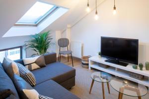TV a/nebo společenská místnost v ubytování Apartamento Solpor Bueu
