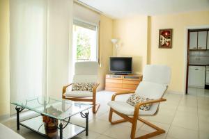 TV a/nebo společenská místnost v ubytování Les Pites I 2n 2a Bonito apartamento con terraza
