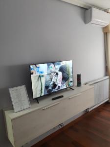 Televízia a/alebo spoločenská miestnosť v ubytovaní Apartamento Turístico Menéndez Pelayo -Vigo