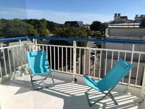 Balkón alebo terasa v ubytovaní Bel appartement 60m2 vue mer La Baule Escoublac