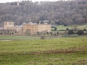 a large building in the middle of a field at Cambridge Lodge in Matlock