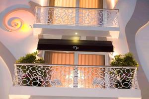 
a balcony view of a balcony with a view of a building at Hypnos Design Hotel in Istanbul

