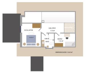 Plantegning af Reetdorf Geltinger Birk Künstlerkate Sommerregen