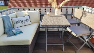 Posezení v ubytování Sonneninsel & Ankerplatz Wiek mit eigener Sauna