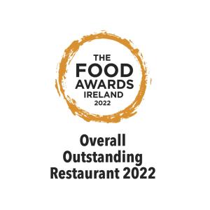 a logo for the food awards ireland at The Rusty Mackerel in Teelin