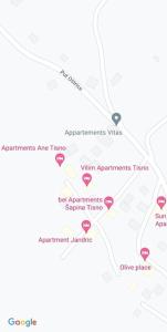 a map of the wine tasting venues at versailles at Apartments Ane 1 Tisno in Tisno
