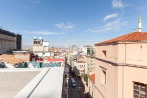 Nespecifikovaný výhled na destinaci Istanbul nebo výhled na město při pohledu z hotelu