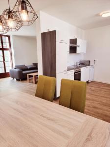 Kuchyň nebo kuchyňský kout v ubytování Ferienwohnung Gästehaus 1979