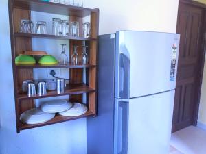 Kuchyň nebo kuchyňský kout v ubytování Beach Shalom Luxury Apartment and Villa Colva
