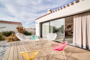 Balkón alebo terasa v ubytovaní Maison pour 9 - Jacuzzi - 300m de la plage