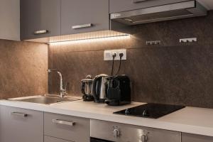 Kuchyň nebo kuchyňský kout v ubytování Piraeus Deluxe 2BDR Apt - near metro and port