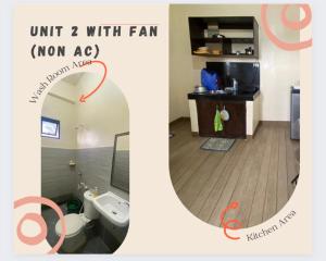 W pokoju znajduje się łazienka z umywalką i toaletą. w obiekcie SAN JOSE DEL MONTE BULACAN GUMAOK West,Delgados Place UNIT 2 w mieście Mangangpico