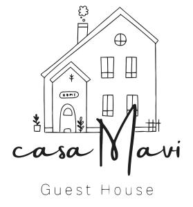 Casa Mavi Treviso في تريفيزو: تخطيط بيت ضيافة باللونين الأسود والأبيض