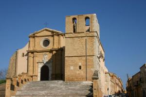 a building with steps leading up to a church at B & B Agrigento antica in Agrigento
