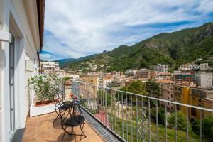 a balcony with a view of a city at CASA DONNA LINDA in Maiori