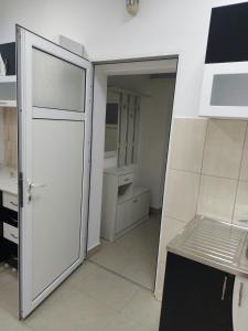 Kuchyň nebo kuchyňský kout v ubytování Apartman Aleksić u samom centru grada