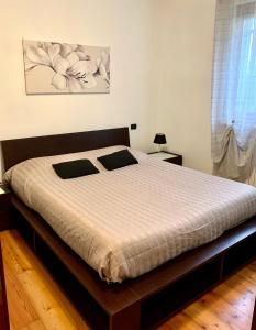 1 dormitorio con 1 cama grande en una habitación en Top Apartment, en Beccacivetta