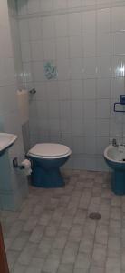 a bathroom with a toilet and a sink at Apartamento Abril in Gouveia