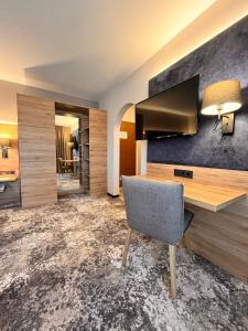 Kuchyň nebo kuchyňský kout v ubytování Appartment-Hotel-Hölzl