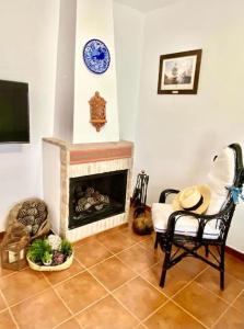 TV a/nebo společenská místnost v ubytování Casa Rural Manantial de las Jaras