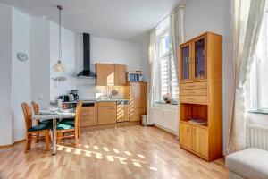 Köök või kööginurk majutusasutuses Villa Frieda Wohnung 6