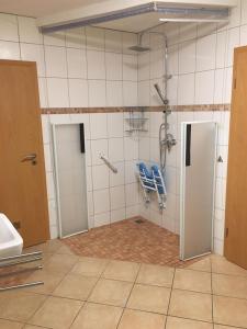 Koupelna v ubytování Ferienwohnung Saarleuchtturm