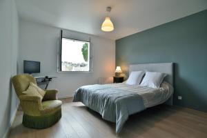 Posteľ alebo postele v izbe v ubytovaní Côté Plage - Maison pour 12 vue mer