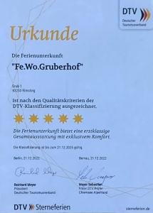 a rejection letter for a dvpn certificate at Ferienwohnung Gruberhof in Rimsting