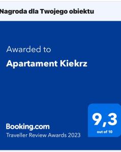 Certyfikat, podpis lub inny dokument wystawiony w obiekcie Airport Apartment Regata Kiekrz lotnisko