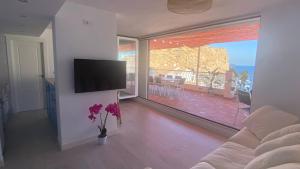 Μια τηλεόραση ή/και κέντρο ψυχαγωγίας στο Apartamento Embarcadero de Calahonda
