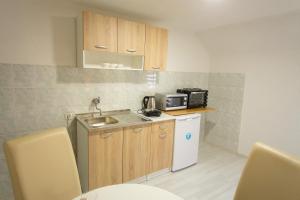Kuchyň nebo kuchyňský kout v ubytování Apartments Daris
