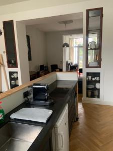 a kitchen with a sink and a counter top at HS68-apartment in Maastricht