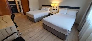 Postel nebo postele na pokoji v ubytování Hotel Diego de Almagro Castro