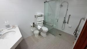 Koupelna v ubytování Hotel Diego de Almagro Castro