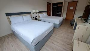 Postel nebo postele na pokoji v ubytování Hotel Diego de Almagro Castro