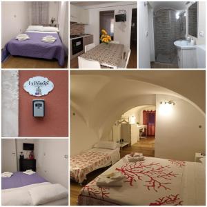 un collage di foto di una camera d'albergo con due letti di I 3 Principi Al Mulino a Catania