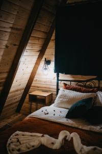 Postel nebo postele na pokoji v ubytování SezBungalov