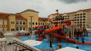 a water park with a water slide in a mall at Westgate Lakes resort in Orlando