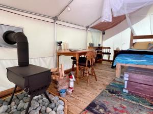 TV a/nebo společenská místnost v ubytování So Damn Lucky Glamping