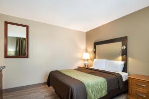 Postel nebo postele na pokoji v ubytování Rodeway Inn & Suites Hwy 217 & 26 W